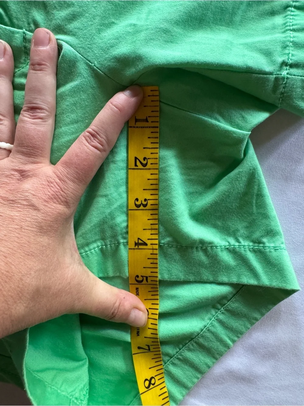 J.Crew Chino Broken-In Shorts Size 0 Mint Green Cotton Casual Preppy